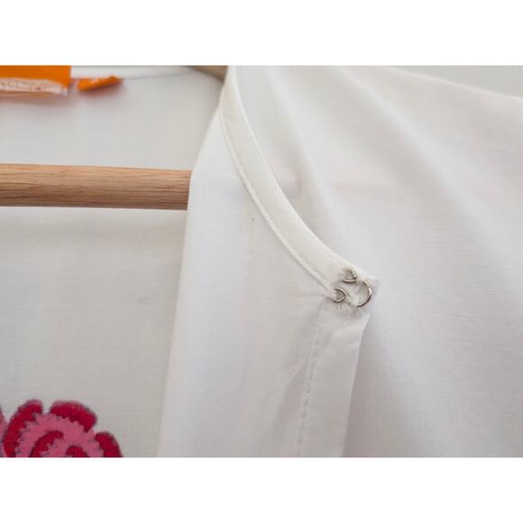 Tuckernuck Maxi Dress Oliphant Pink Grandiflora Puff Sleeve White Size M Floral - Picture 13 of 14